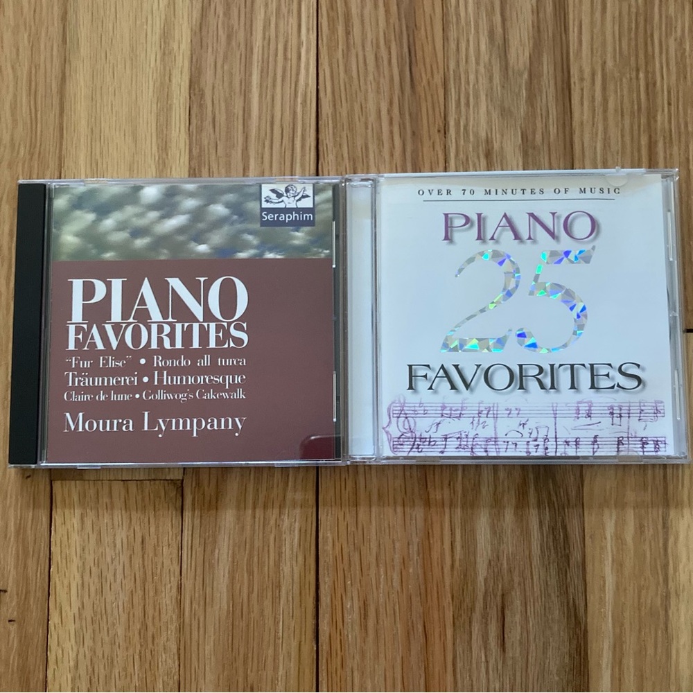 Bundle (2) Used Piano Favorites music cds